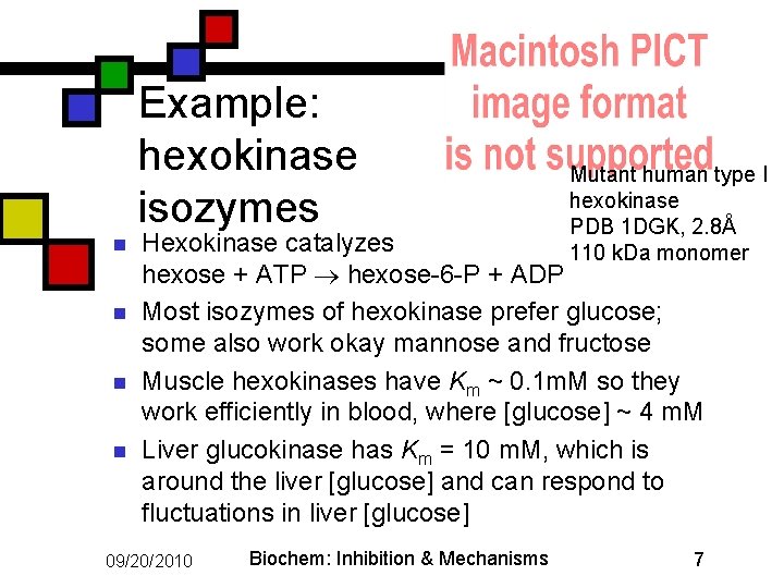 Example: hexokinase isozymes n n Mutant human type I hexokinase PDB 1 DGK, 2.