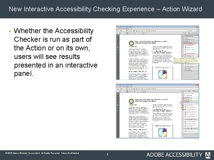 New Interactive Accessibility Checking Experience – Action Wizard § Whether the Accessibility Checker is