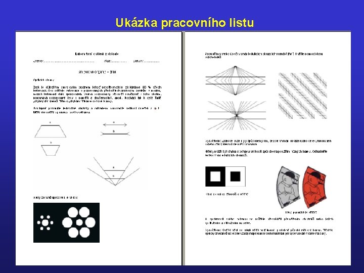 Ukázka pracovního listu 