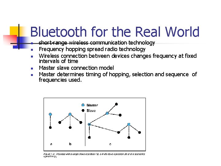 Bluetooth for the Real World n n n short-range wireless communication technology Frequency hopping