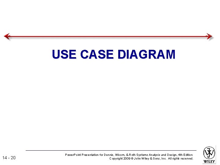 USE CASE DIAGRAM 14 - 20 Power. Point Presentation for Dennis, Wixom, & Roth