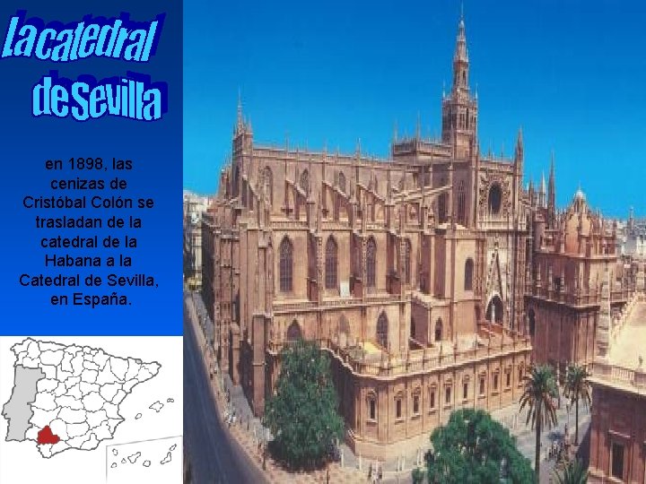 en 1898, las cenizas de Cristóbal Colón se trasladan de la catedral de la