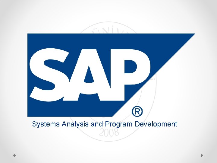 Systems Analysis and Program Development 