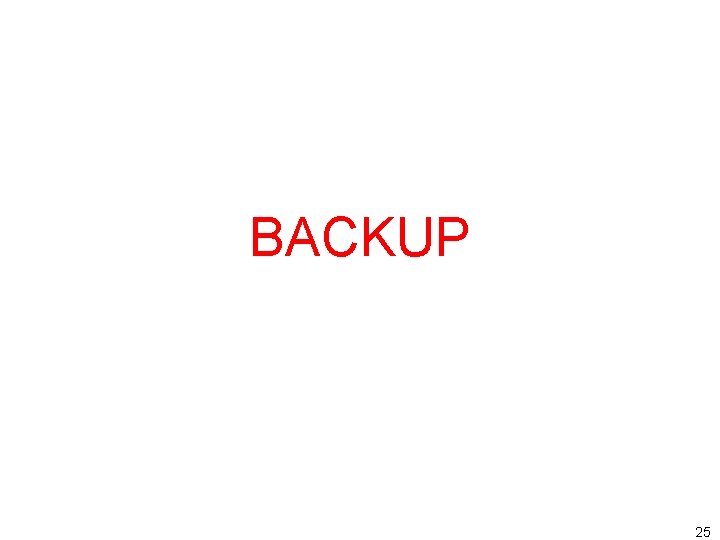 BACKUP 25 