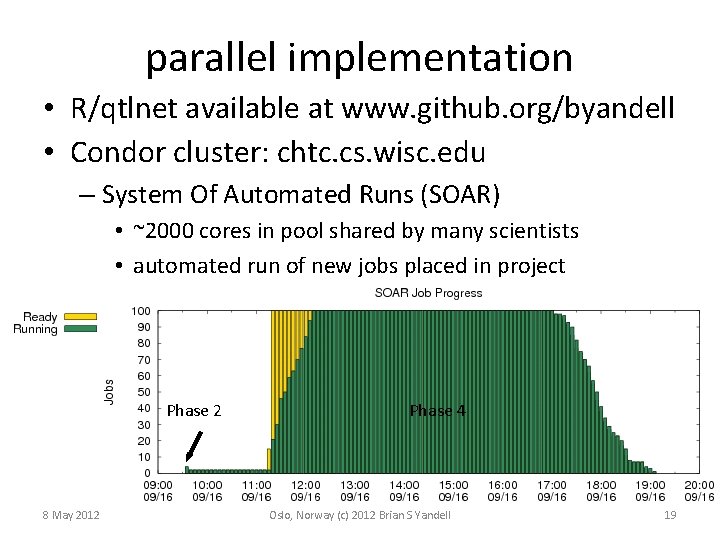 parallel implementation • R/qtlnet available at www. github. org/byandell • Condor cluster: chtc. cs.