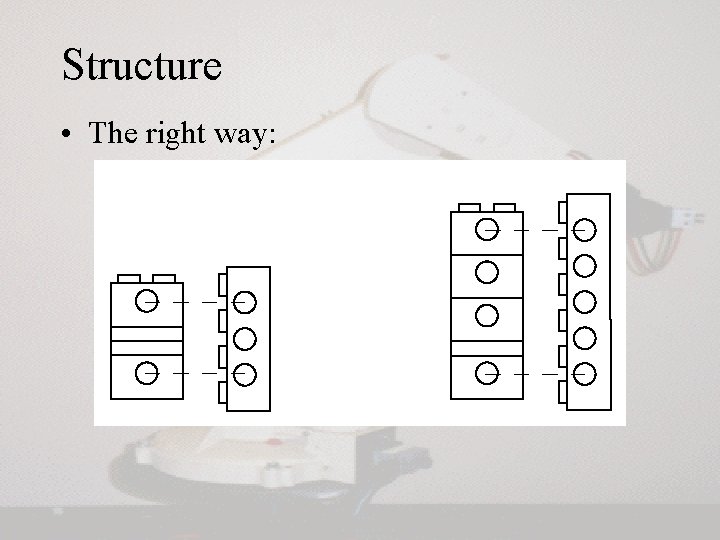 Structure • The right way: Structure • The right way: