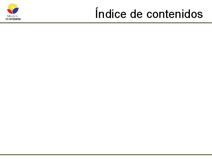 Índice de contenidos 