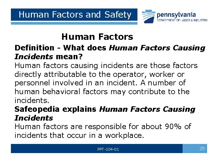  Human Factors and Safety Human Factors Definition - What does Human Factors Causing