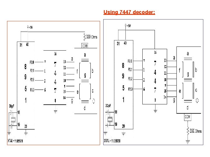 Using 7447 decoder: 