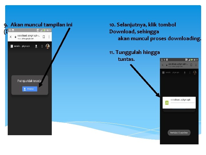 9. Akan muncul tampilan ini (Download) 10. Selanjutnya, klik tombol Download, sehingga akan muncul