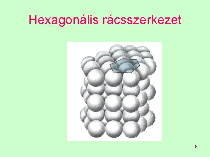 Hexagonális rácsszerkezet 19 