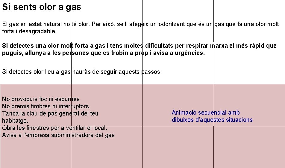 Si sents olor a gas El gas en estat natural no té olor. Per