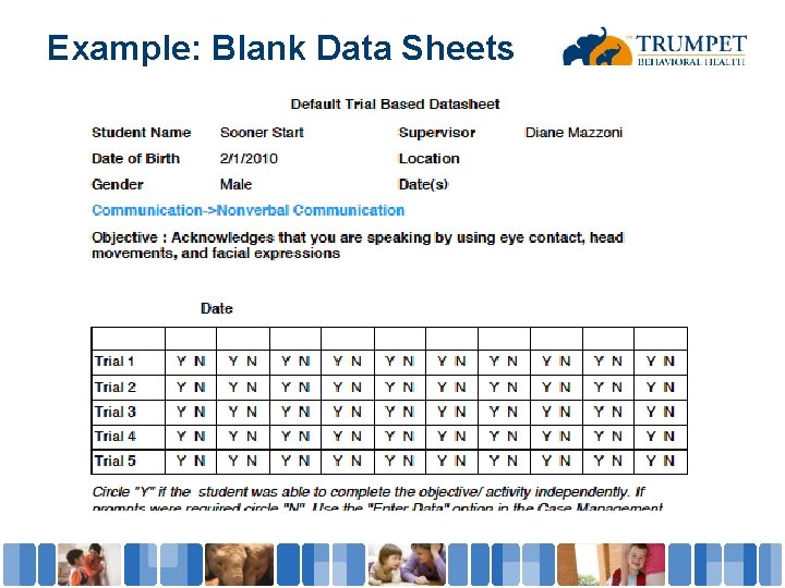 Example: Blank Data Sheets 