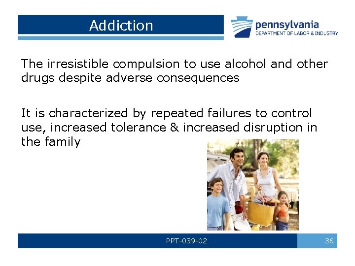 Addiction The irresistible compulsion to use alcohol and other drugs despite adverse consequences It