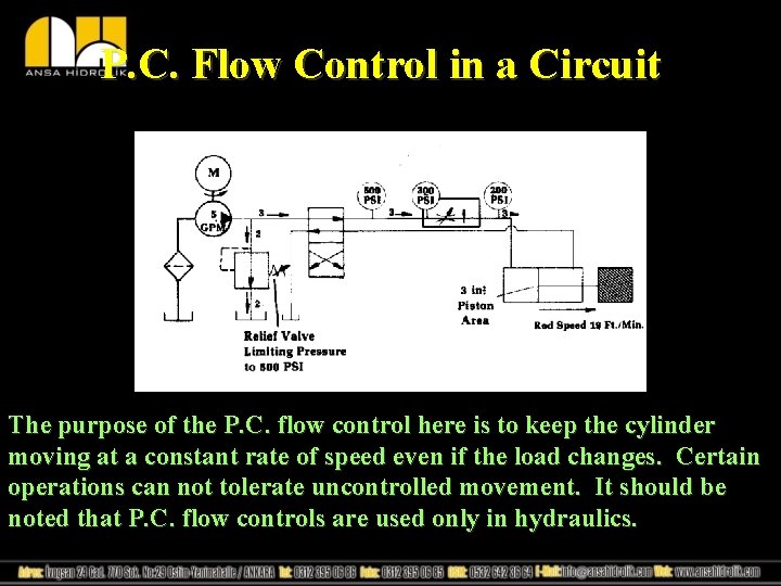 P. C. Flow Control in a Circuit The purpose of the P. C. flow