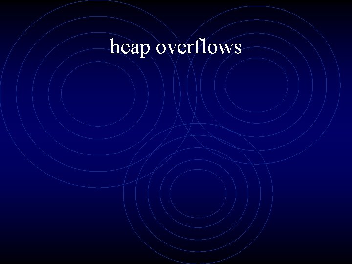 heap overflows 