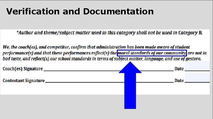 Verification and Documentation 