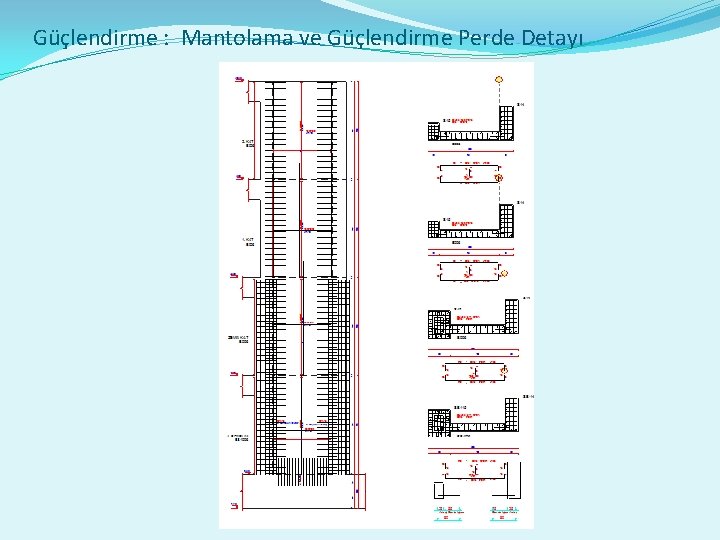 Güçlendirme : Mantolama ve Güçlendirme Perde Detayı 