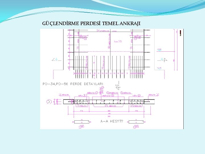 GÜÇLENDİRME PERDESİ TEMEL ANKRAJI 