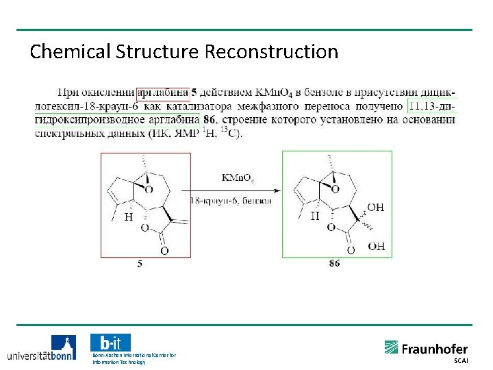 Chemical Structure Reconstruction Bonn-Aachen International Center for Information Technology 