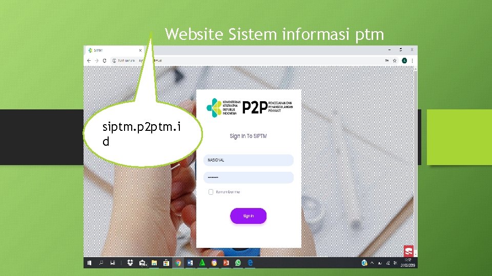 Website Sistem informasi ptm siptm. p 2 ptm. i d 