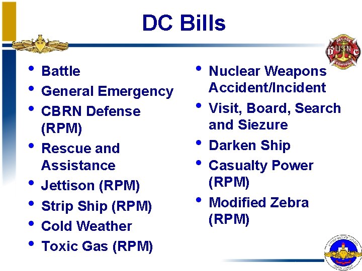 DC Bills • Battle • General Emergency • CBRN Defense • Nuclear Weapons •