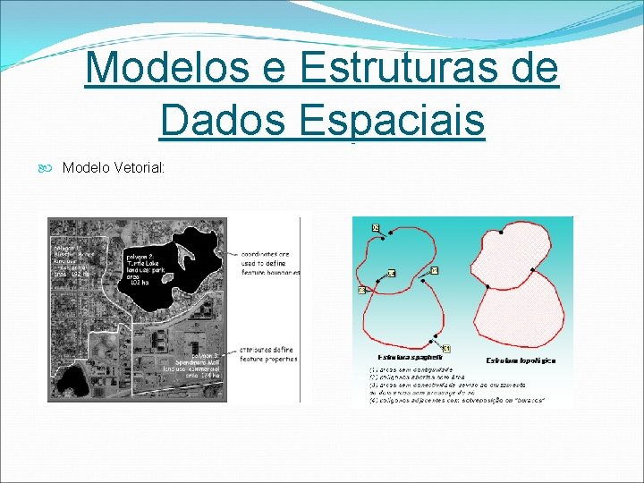 Modelos e Estruturas de Dados Espaciais Modelo Vetorial: 