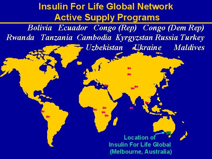 Insulin For Life Global Network Active Supply Programs Bolivia Ecuador Congo (Rep) Congo (Dem