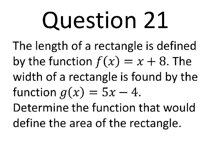 Question 21 • 