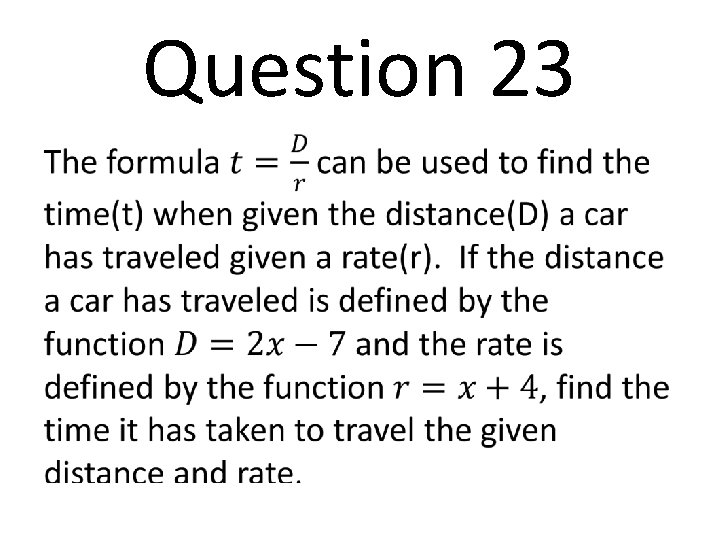 Question 23 • 