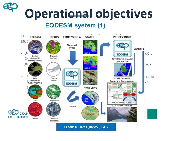 Operational objectives EODESM system (1) ECOPOTENTIAL aims at creating a unified framework for ecosystem