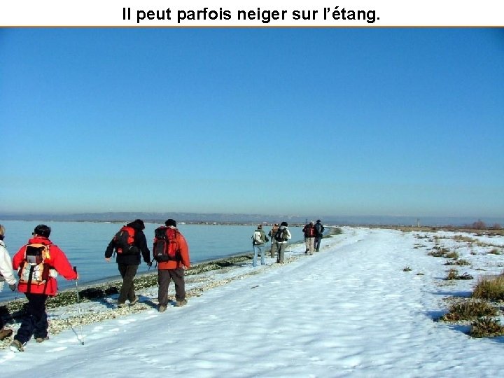 Il peut parfois neiger sur l’étang. 