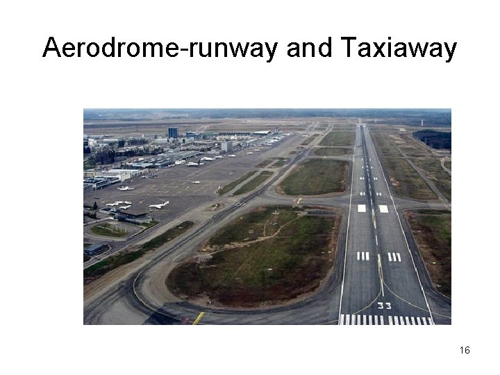 Aerodrome-runway and Taxiaway 16 