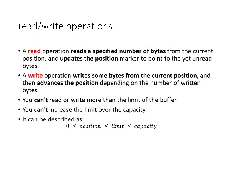 read/write operations • 