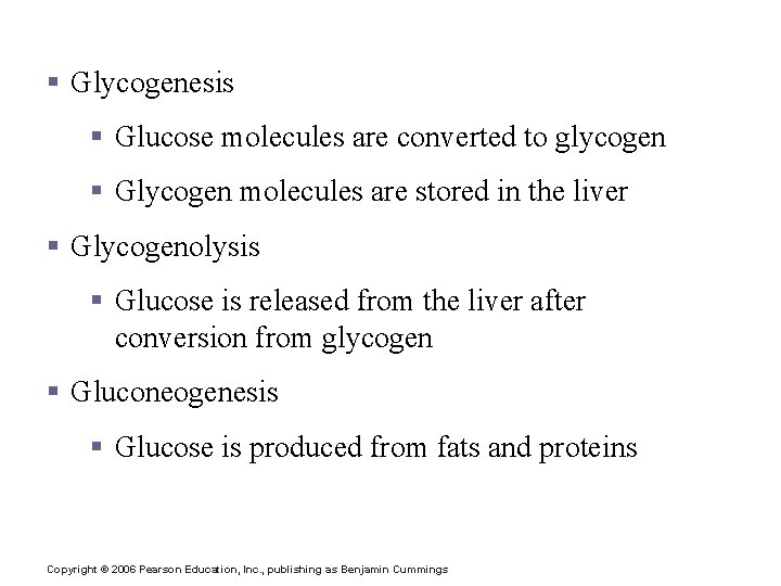 Metabolic Functions of the Liver § Glycogenesis § Glucose molecules are converted to glycogen