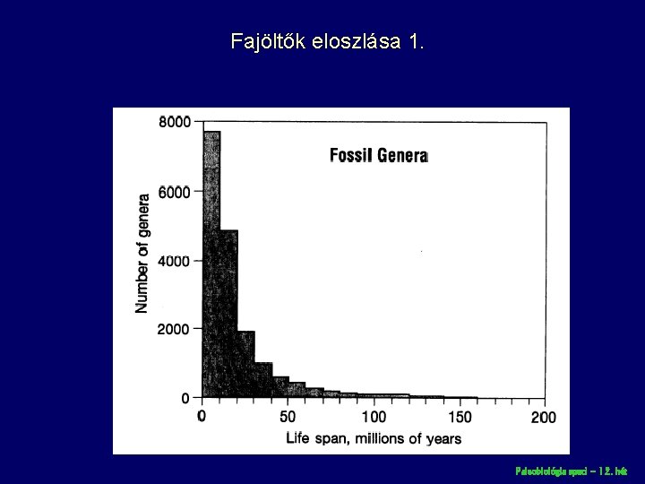Fajöltők eloszlása 1. Paleobiológia speci – 12. hét 