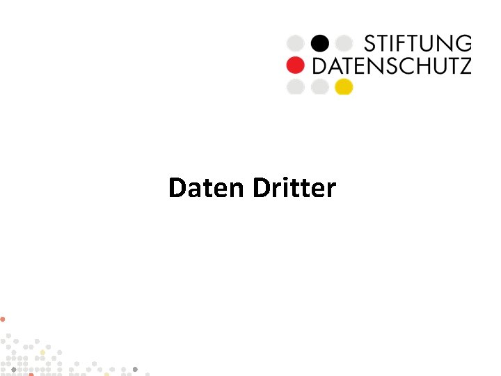 Daten Dritter 