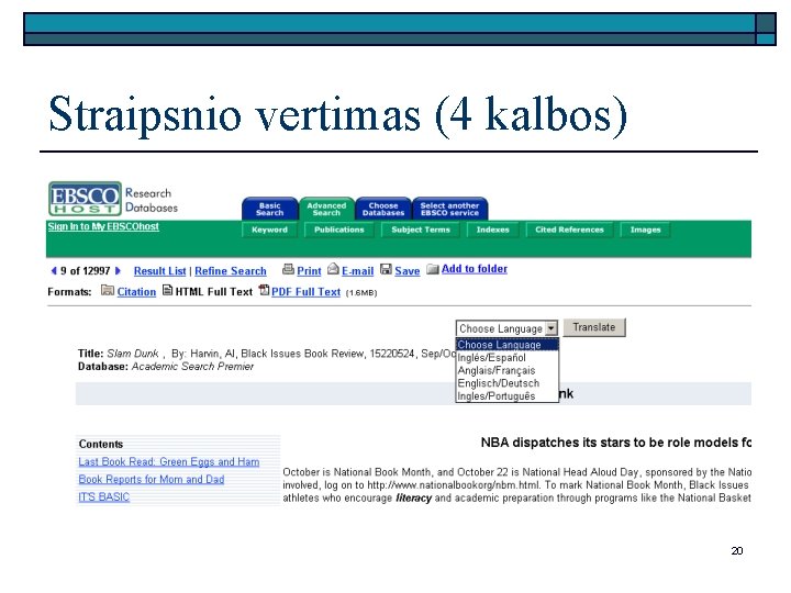 Straipsnio vertimas (4 kalbos) 20 