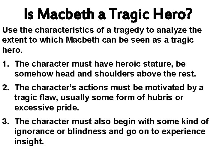 Literary Analysis The Tragedy of Macbeth For brave