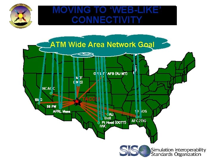 MOVINGT 1 TOArchitecture ‘WEB-LIKE’ TACCSF CONNECTIVITY ATM Wide Area Network Goal OFFUTT AFB (RJ