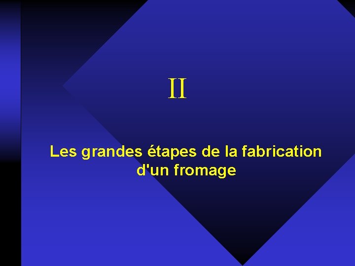 II Les grandes étapes de la fabrication d'un fromage 