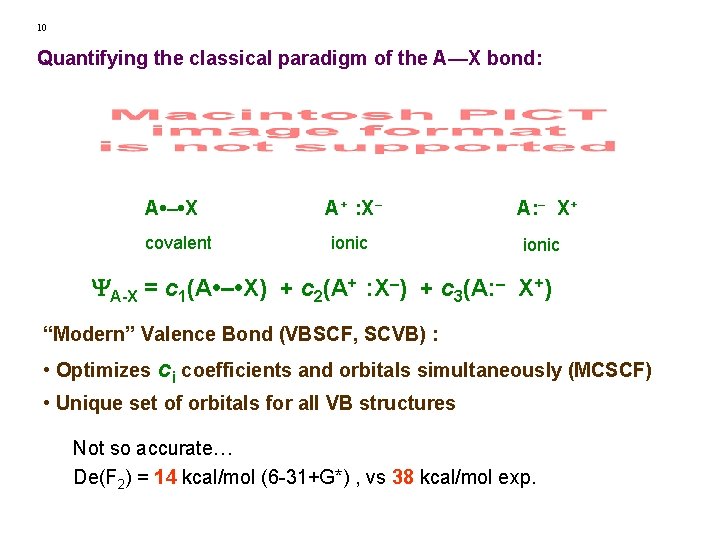 10 Quantifying the classical paradigm of the A—X bond: A • – • X