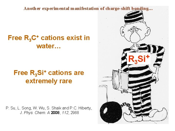 Another experimental manifestation of charge-shift bonding… Free R 3 C+ cations exist in water…
