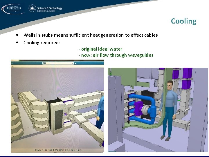 Cooling • Walls in stubs means sufficient heat generation to effect cables • Cooling