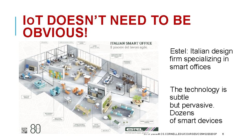 IOT DOESN’T NEED TO BE OBVIOUS! Estel: Italian design firm specializing in smart offices