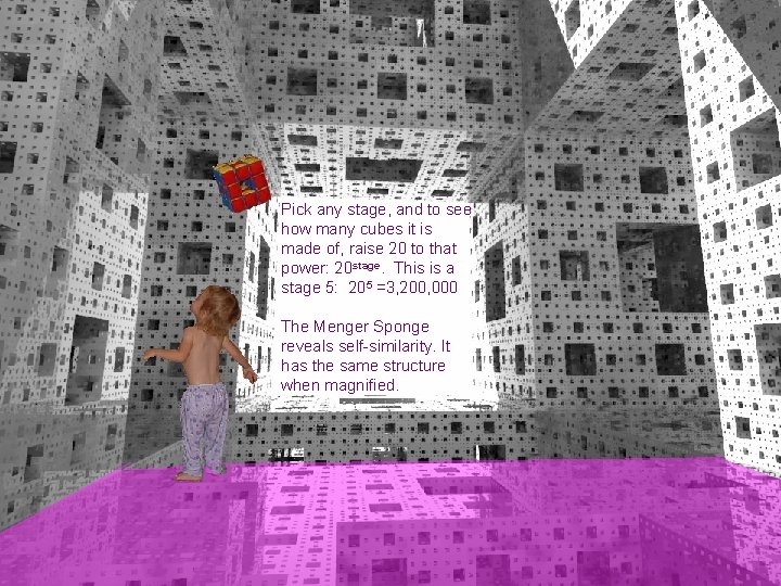 Pick any stage, and to see how many cubes it is made of, raise