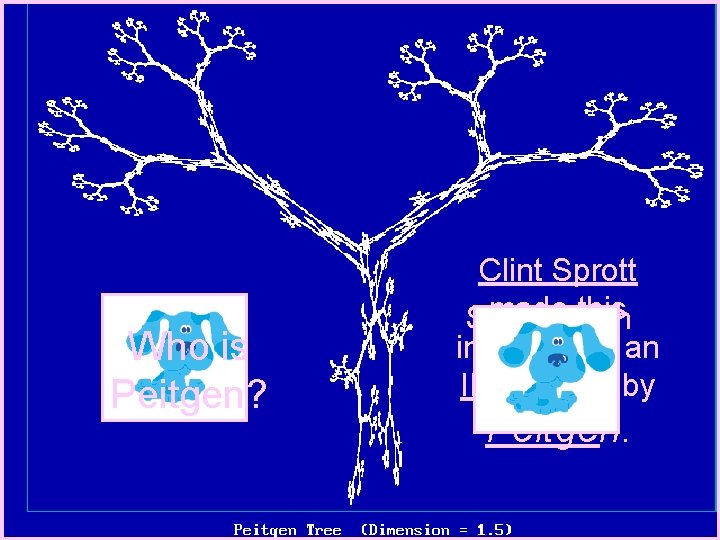 Who is Peitgen? Clint Sprott made this So, Peitgen image must from be a