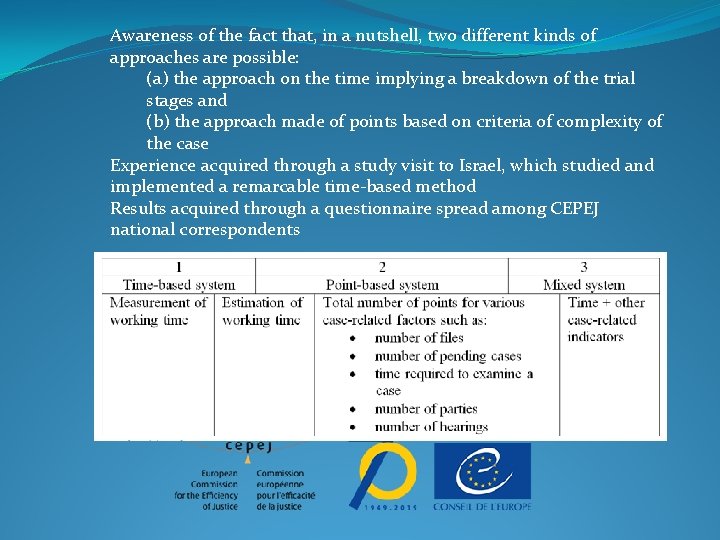 Awareness of the fact that, in a nutshell, two different kinds of approaches are
