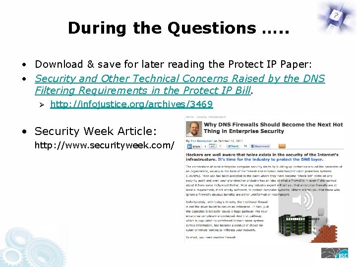 During the Questions …. . • Download & save for later reading the Protect