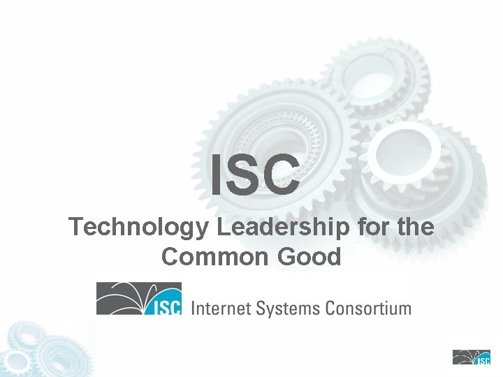 ISC Technology Leadership for the Common Good 